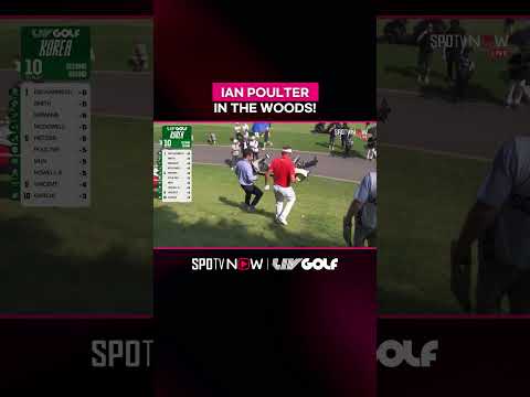 #LIVGolf ⛳- Ian Poulter sends it into the woods... and comes back carrying the ball himself 🌲 thumbnail