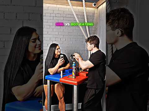 Akimbo With Girl Eating Style 🔥 #armwrestling thumbnail