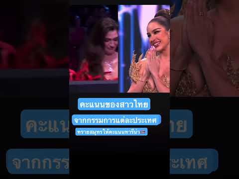 คะแนนของสาวไทยทารีน่าพร้อมคำชมจากกรรมการแต่ละประเทศ Cr.#ทรายสมุทรfc #mgiallstars thumbnail