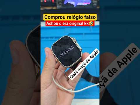 comprou smartwatch falso e falou que era original #shorts #short #ytshorts #apple #iphone #ios #fyp thumbnail