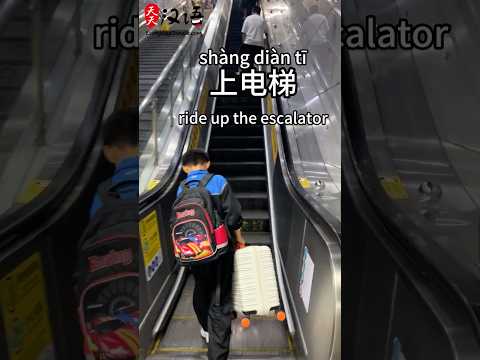 上/下电梯: Ride up/down the escalator | 按电梯: Press the elevator button |进电梯: Get into the elevator thumbnail