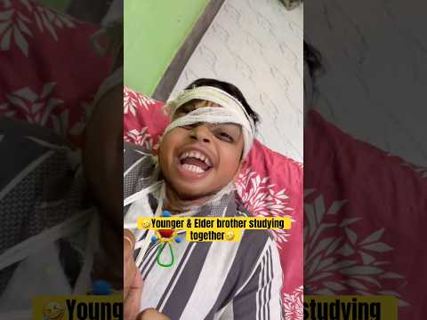 Younger & elder brother studying together?? #shorts #trending #funny #comedy thumbnail