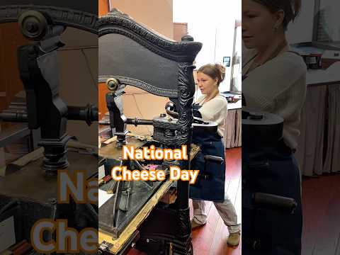 Printing a woodcut of a cow made in the 1890s for National Cheese Day (June 4) thumbnail