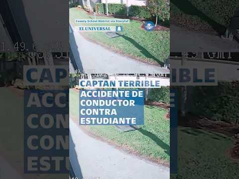 ¡Poquito más y no la cuenta! Conductor atropella a estudiante al subir al autobús escolar #shorts thumbnail