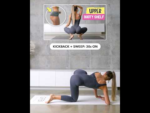 12 Pilates Exercises to Build that UPPER BOOTY SHELF without Equipment! #homeworkout #upperglutes thumbnail