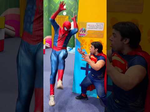 Superman scared Spider-Man😂 #spiderman thumbnail