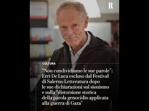 Erri De Luca escluso dal Festival di Salerno Letteratura: “Non condividiamo le sue parole su Gaza” thumbnail