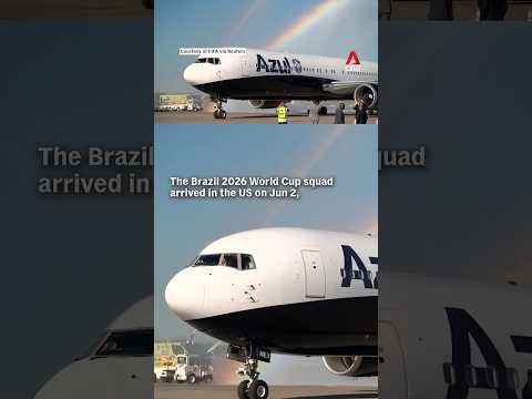 World Cup 2026: Brazil greeted by rainbow as they land in US thumbnail