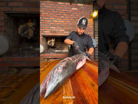Cooking Narrow-barred Spanish mackerel with rice recipe🔥🐬#shorts #food #fish #seafood thumbnail