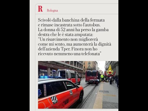 Il calvario di una 52enne, rimasta incastrata sotto al bus in centro a Bologna thumbnail