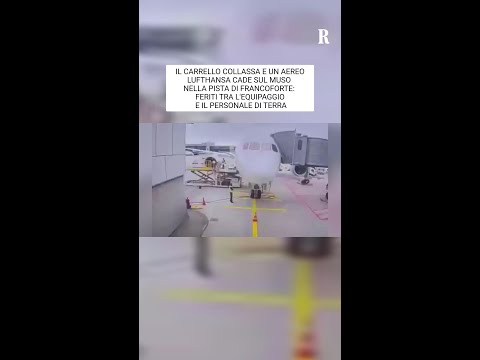 Carrello collassa, AEREO Lufthansa cade sul MUSO nella pista di Francoforte thumbnail