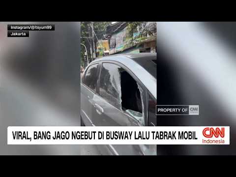 Viral, Bang Jago Ngebut di Busway Lalu Tabrak Mobil thumbnail