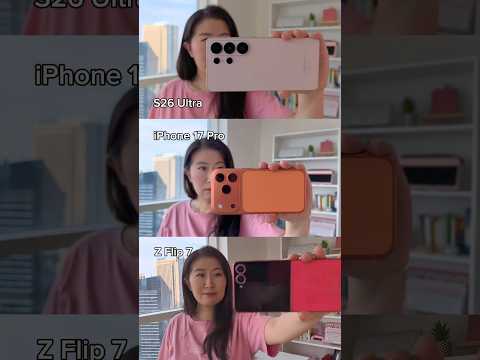 Which phone camera looks best? 🤔 | iPhone 17 Pro vs S26 Ultra vs Z Flip 7 thumbnail