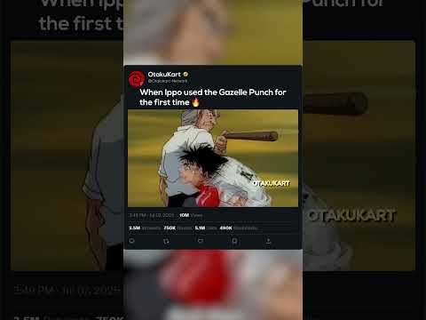 When Ippo used the Gazelle Punch for the first time ? #anime #animememes #animeedits #shorts thumbnail