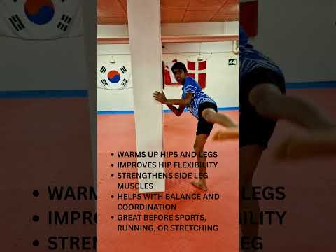 Kids' Side Leg Swings Warm-Up: Get Ready to Move! (Wall Fun!) ?‍♀️#shorts  #2winners #warmup thumbnail