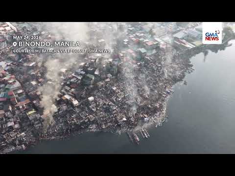 Aftermath ng sunog na sumiklab sa Binondo, Manila | GMA News thumbnail