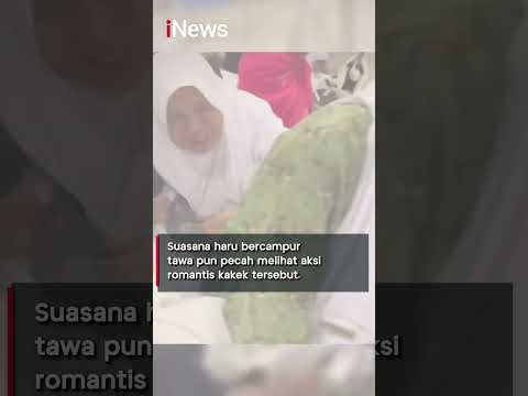 The Real Cinta Sampai Tua! Kakek Ini Terobos Camp Haji Wanita Demi Beri Istri Bunga #shorts thumbnail