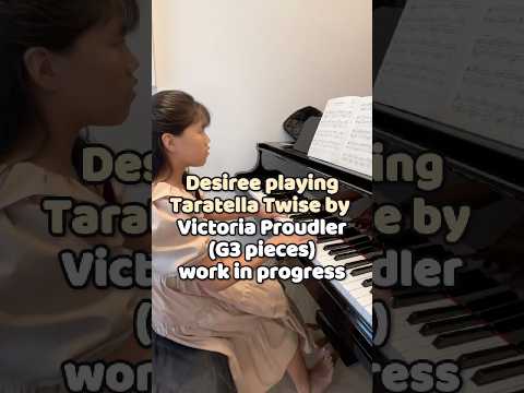 Preparing for her Grade 3 piano piece: Tarantella Twist by Victoria Proudler ? (work in progress) thumbnail