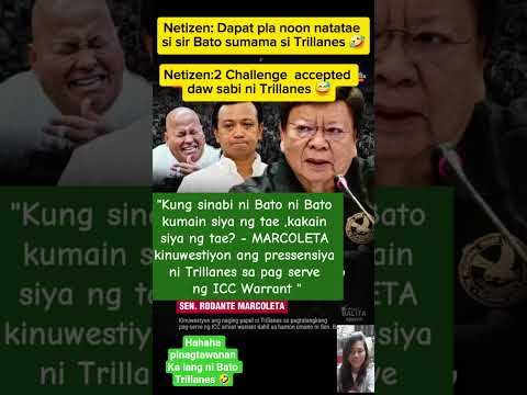 Uu nga naman kapag sinabi ni Bato na Trillanes tumalon ka sa building tatalon kaya siya#vpsarah#news thumbnail