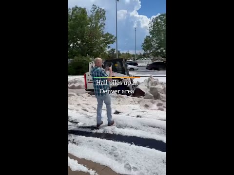 Hail piles up in Denver area thumbnail
