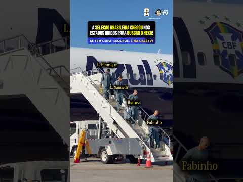 OS NOSSOS GUERREIROS CHEGARAM NOS ESTADOS UNIDOS E O OBJETIVO É UM SÓ: O HEXA! VAMOOOOOOOO 🇧🇷⭐⭐⭐⭐⭐🌟 thumbnail