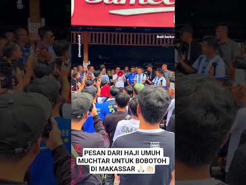 MOMEN MANAGER PERSIB UMUH MUCHTAR SAMPAIKAN PESAN KEPADA BOBOTOH DI MAKASSAR BIKIN ADEM ???? #persib thumbnail