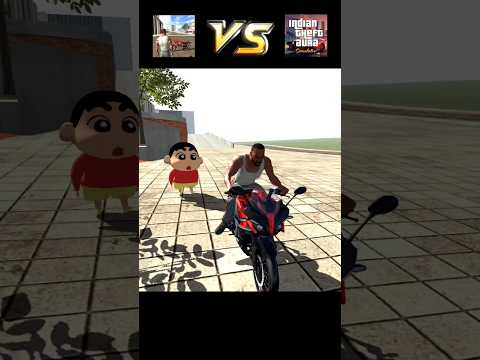 Indian bike driving 3D ? VS ? Indian theft auto Franklin bike jump with shinchan ?#gaming thumbnail