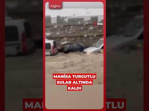Manisa Turgutlu'yu sel vurdu! Yollar sular altında kaldı #shorts #manisa #sel thumbnail