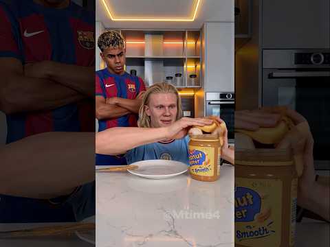 Yamal Caught Haaland Making a Peanut Butter Mess 😂 #football #haaland #parody thumbnail