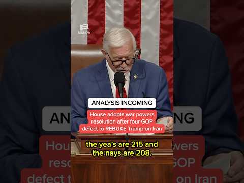 House adopts war powers resolution after four GOP defect to REBUKE Trump on Iran thumbnail