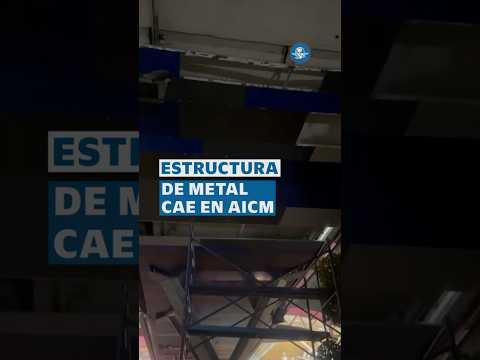Cae estructura de metal en Terminal 1 del AICM #shorts thumbnail