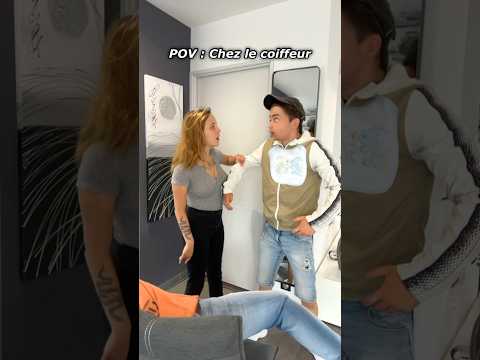 QUAND T’ES CHEZ LE COIFFEUR✂️🤣#humour #shorts thumbnail