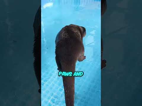 Owner Helps His Otter Break the Frozen Pool ?❤️ thumbnail