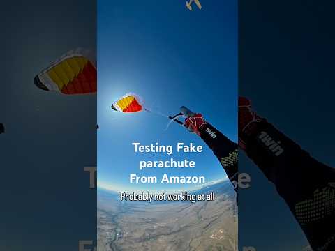 Testing Fake parachute From Amazon . Parachute landing. #skydiving #amazon #shorts thumbnail