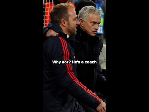 Flick is ready to face anyone - even Mourinho! ? #hansiflick #josemourinho #laliga #football thumbnail