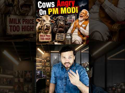 INDIAN Cows, Goats, Donkeys VERY ANGRY! Indians Amazed By Milk Price Hike #shorts thumbnail