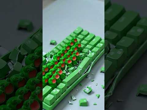 The noisiest keyboard EVER! ?? #asmr #keyboard #viral #funny thumbnail