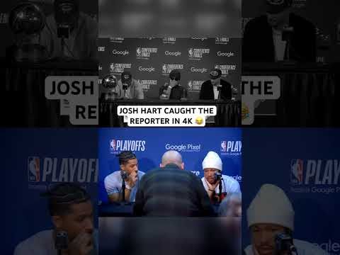 Josh Hart calls out reporter for eating wings during his presser 😂 thumbnail