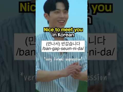 how to say "nice to meet you" in korean ??...#koreanlearning #kdrama #koreanlessons #koreanlanguage thumbnail