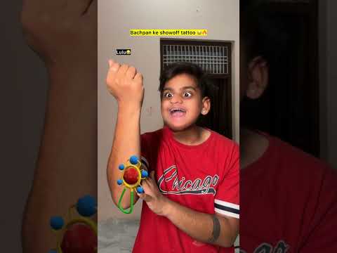 Bachpan ke showoff tattoo ??| indian family #shorts #indian #chaman #chotabhai #relatable #bachpan thumbnail