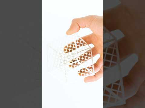 PERSPEKTIVA Cube being weird in white 👻    #3dprinting #illusion #design thumbnail
