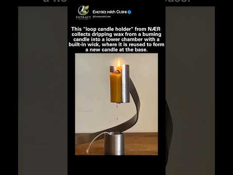 This Candle Reuses Its Own Wax Forever 🕯️♻️ | The Genius Loop Candle Holder #shorts thumbnail