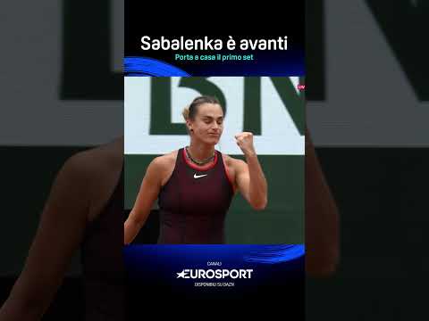 𝑺𝑨𝑩𝑨𝑳𝑬𝑵𝑲𝑨 è avanti 💪🎾Conquista il primo set contro Shnaider⚡️ thumbnail