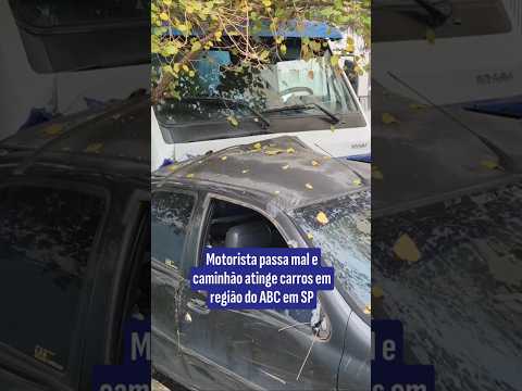 Motorista passa mal e caminhão atinge carros em região do ABC em SP thumbnail