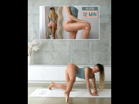 BEST PILATES EXERCISES to Grow Booty Without SQUATS! #glutes #homeworkout #pilates thumbnail