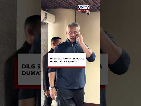 Dumating sa Senado si DILG Sec. Jonvic Remulla ngunit wala itong sinabing dahilan kung bakit thumbnail