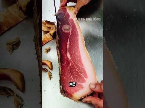 Cách người ta dùng cưa máy để lạng lớp mốc của đùi heo muối thumbnail