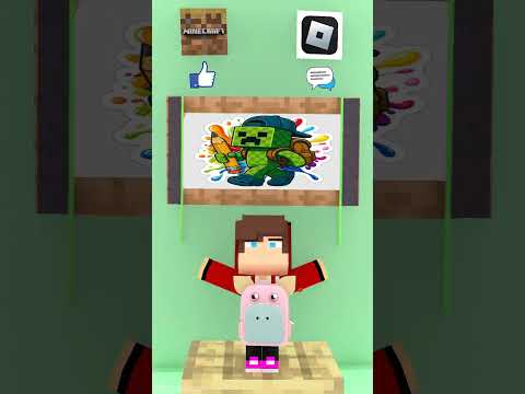 Help the boy JJ guess the picture on the board — Minecraft or Roblox? thumbnail