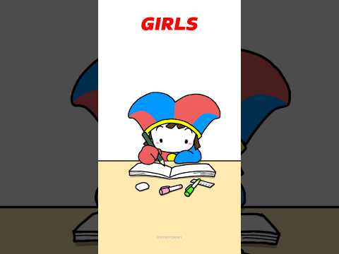Girls vs Boys at school🔥POMNI & JAX Funny Animation😂 #shorts #ytshorts #funny #relatable thumbnail