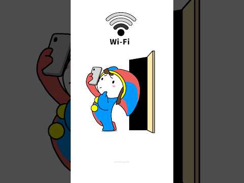 Want faster wifi😭😭POMNI & JAX Funny Fan Animation #shorts #funny #animation thumbnail